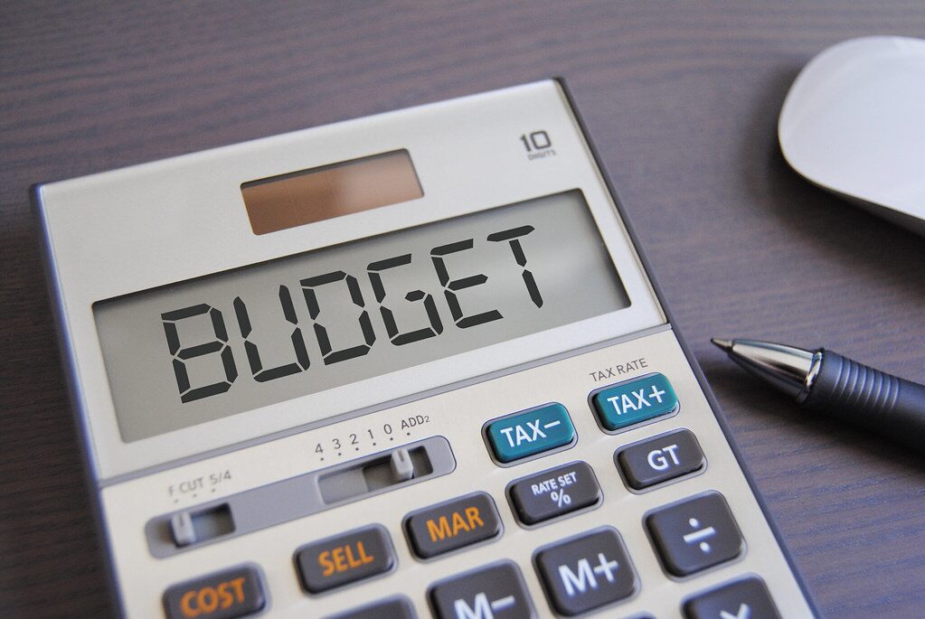 calculatorWithBudget Image caption: the word 'budget' is written on a calculator